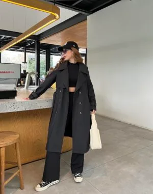 Black Tranche Coat