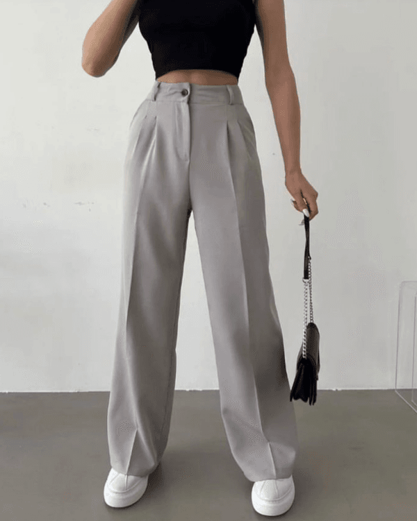 Grey Palazzo Pants