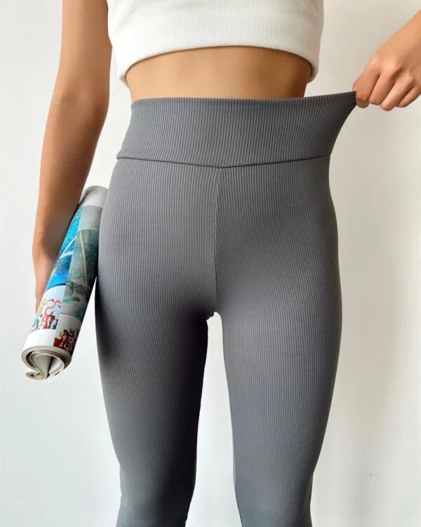 High Waist Dark Grey Legging - Image 3