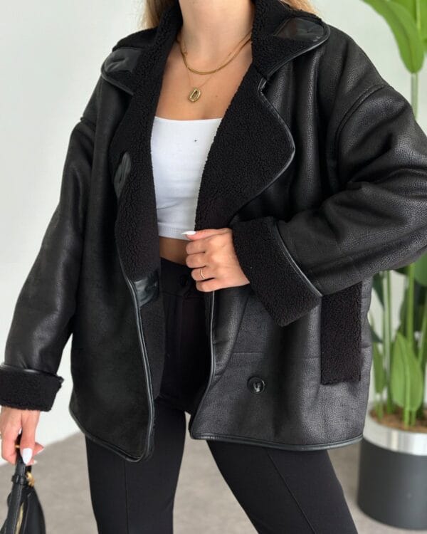 Olga Black Suede Jacket