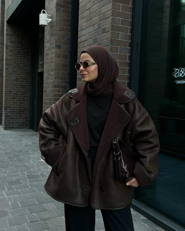 Olga Dark Brown Jacket - Image 3