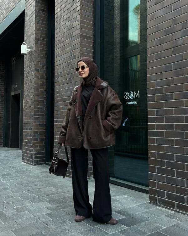 Olga Dark Brown Jacket - Image 2