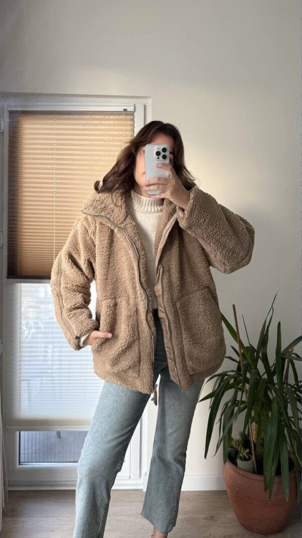 Fluffy Teddy Oversize Jacket - Image 3