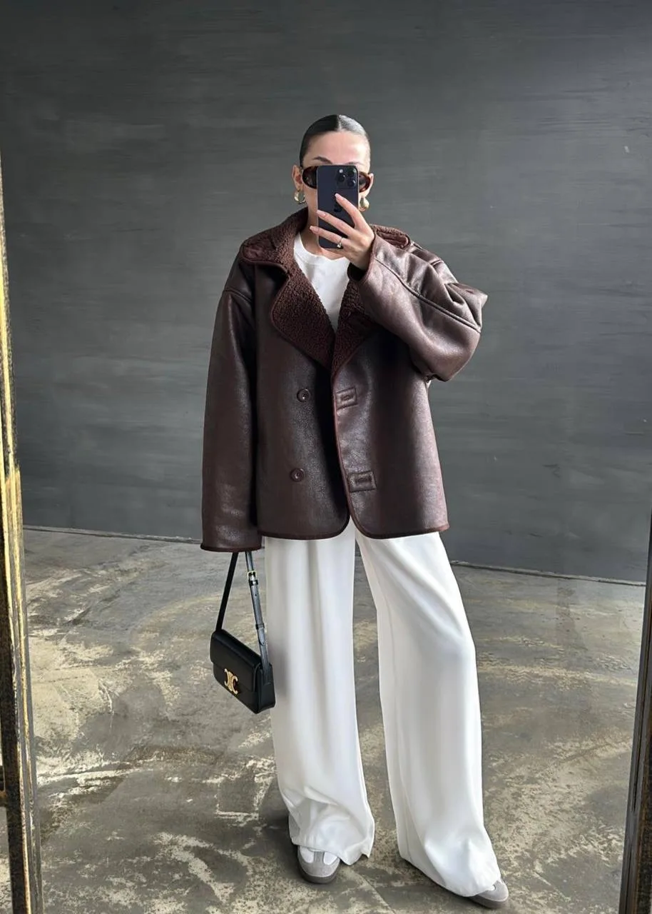 Olga Brown Jacket - Image 2